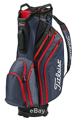 New In Stock 2019 Titleist 14 Lightweight Cart Bag Charcoal/Black/Red Free Ship