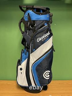 New Lightweight Cleveland Golf Stand Bag 14-Way Divider Navy/ royal/ White