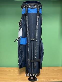 New Lightweight Cleveland Golf Stand Bag 14-Way Divider Navy/ royal/ White