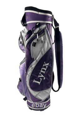 New Lynx Golf Bag Purple Silver Lightweight Carry/Cart Bag with Multiple Pockets