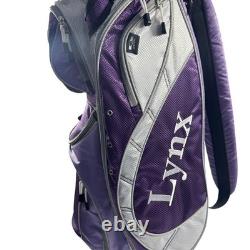 New Lynx Golf Bag Purple Silver Lightweight Carry/Cart Bag with Multiple Pockets