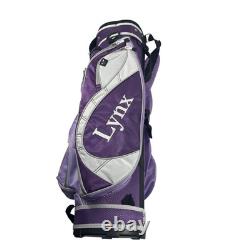 New Lynx Golf Bag Purple Silver Lightweight Carry/Cart Bag with Multiple Pockets