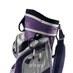 New Lynx Golf Bag Purple Silver Lightweight Carry/Cart Bag with Multiple Pockets