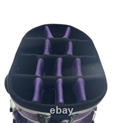 New Lynx Golf Bag Purple Silver Lightweight Carry/Cart Bag with Multiple Pockets