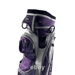 New Lynx Golf Bag Purple Silver Lightweight Carry/Cart Bag with Multiple Pockets