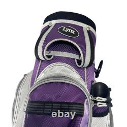 New Lynx Golf Bag Purple Silver Lightweight Carry/Cart Bag with Multiple Pockets