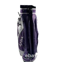 New Lynx Golf Bag Purple Silver Lightweight Carry/Cart Bag with Multiple Pockets