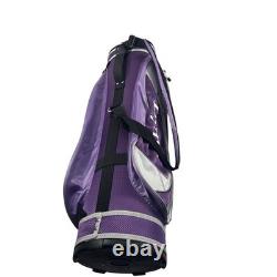 New Lynx Golf Bag Purple Silver Lightweight Carry/Cart Bag with Multiple Pockets