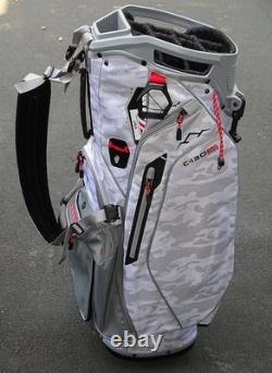 New Men's Sun Mountain Snow Camo/Cadet/Red C130 Hybrid Golf Bag VLO Tech NWT
