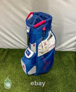 New Mizuno Project Zero Cart Golf Bag Mizuno Cart Bag Blue/Pink 7 Way Top