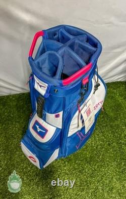 New Mizuno Project Zero Cart Golf Bag Mizuno Cart Bag Blue/Pink 7 Way Top