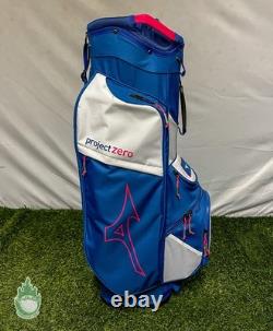New Mizuno Project Zero Cart Golf Bag Mizuno Cart Bag Blue/Pink 7 Way Top