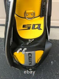 New NWOT Vintage Nike SQ Sumo Sasquatch Golf Cart Bag Black Yellow Silver