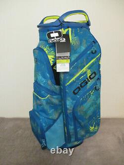 New Ogio Woode 15 Golf Cart Bag Blue / Floral