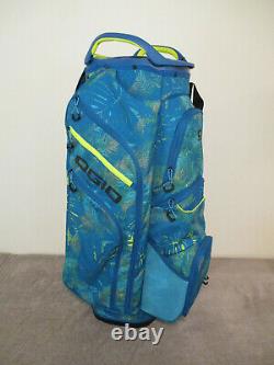 New Ogio Woode 15 Golf Cart Bag Blue / Floral