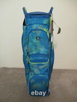 New Ogio Woode 15 Golf Cart Bag Blue / Floral