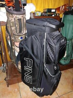 New Ping Golf Traverse 14-Way Top Black Cart Bag