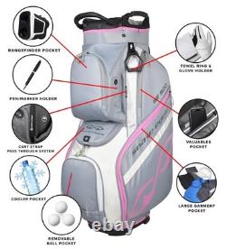 New Snake Eyes Golf Ladies SE500 Cart Bag Gray/Pink