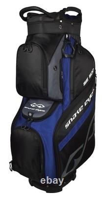 New Snake Eyes Golf SE500 Cart Bag Black/Blue/Gray