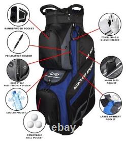 New Snake Eyes Golf SE500 Cart Bag Black/Blue/Gray