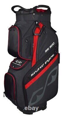 New Snake Eyes Golf SE500 Cart Bag Black/Heather Gray/Red