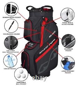 New Snake Eyes Golf SE500 Cart Bag Black/Heather Gray/Red