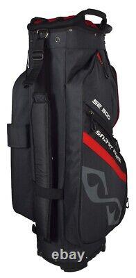 New Snake Eyes Golf SE500 Cart Bag Black/Heather Gray/Red