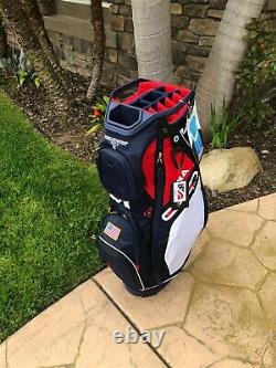 New Sun Mountain Sync 14 Way Top Cart Bag USA NAVY-WHITE-RED