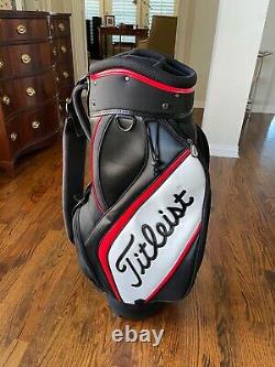 New Titleist Black/Red/White Cart Bag with Rain Cover & 6 Club Compartments (LQQK)