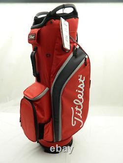 New Titleist Cart 14 Golf Bag Dark Red Graphite Gray NWT TB22CT6-622 14 way
