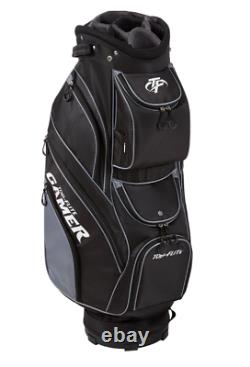 New Top Flite Gamer Golf Club Cart Bag Black 14-Way Padded Divider