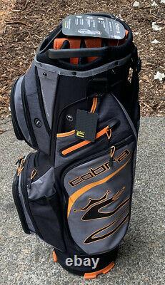 New With Tags! Cobra Ultralight 14-Way Cart Bag, Gray/Black/Orange