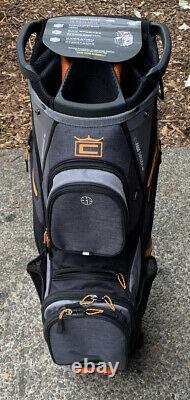 New With Tags! Cobra Ultralight 14-Way Cart Bag, Gray/Black/Orange