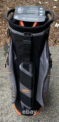 New With Tags! Cobra Ultralight 14-Way Cart Bag, Gray/Black/Orange