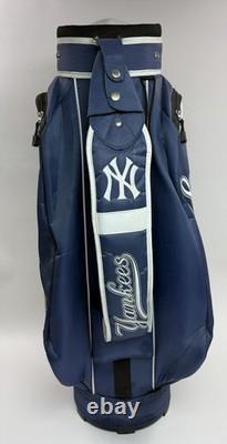 New York Yankees Golf Bag 14 Way Cart Bag with Cover & Strap Good Condition