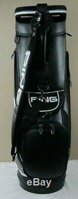 Nice Ping Fitting Golf Bag, Cart Bag Color Black/White, 6 Club Divider 9 pockets