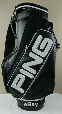 Nice Ping Fitting Golf Bag, Cart Bag Color Black/White, 6 Club Divider 9 pockets