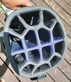 Nike 14 Way Divider Black Golf Cart Bag Blue And Gray Lots of Pockets