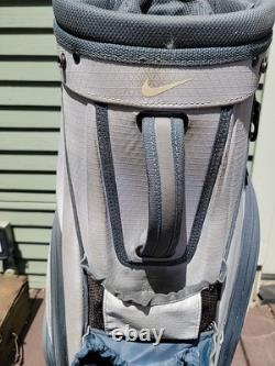 Nike 14 Way Divider Black Golf Cart Bag Blue And Gray Lots of Pockets