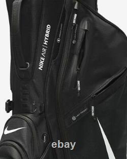 Nike Air Hybrid Carry Stand Cart Golf Bag 14 Way Divider Black/White N1000585