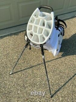 Nike Air Hybrid Golf Bag White Stand 14 Club Divider Backpack Cart Caddie