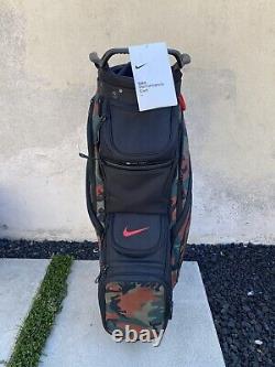 Nike Camo Green Red Black Performance Golf Cart Bag 14 Way Divider Brand New