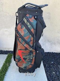 Nike Camo Green Red Black Performance Golf Cart Bag 14 Way Divider Brand New