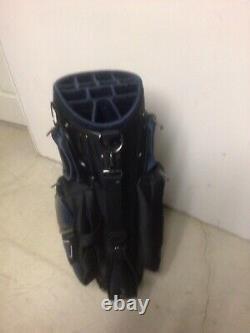 Nike Cart/Carry Golf Bag, Rain Cover, Single Strap Blue, Black, Silver. 14 Way10poc