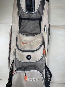 Nike Cart Golf Bag with 14-way Dividers With Rain Cover Beige Orange Black Enduro