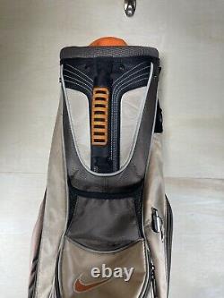 Nike Cart Golf Bag with 14-way Dividers With Rain Cover Beige Orange Black Enduro