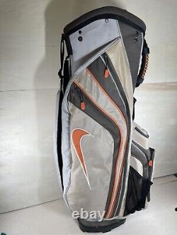 Nike Cart Golf Bag with 14-way Dividers With Rain Cover Beige Orange Black Enduro