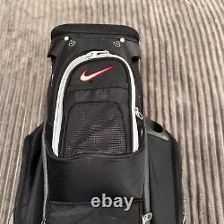 Nike E9 Golf Cart Carry Bag Red Black 14 Way Nylon H2 Resist