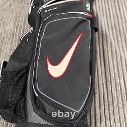 Nike E9 Golf Cart Carry Bag Red Black 14 Way Nylon H2 Resist