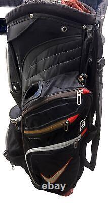 Nike E9 Golf Club Cart Bag Black / Red / Grey Multicolor 14 Way Club Dividers
